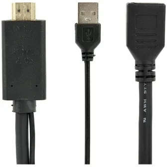 adaptor video Gembird, HDMI (T) la DisplayPort (M), rezolutie maxima 4K la 30Hz, Negru, A-HDMIM-DPF-01