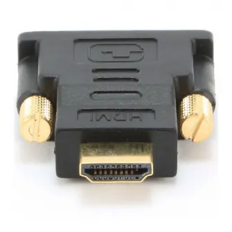 adaptor video Gembird, HDMI (T) la DVI-D SL (T), conectori auriti, Negru, A-HDMI-DVI-1
