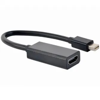 adaptor video Gembird, Mini-DisplayPort (T) la HDMI (M), rezolutie maxima 4K la 30Hz, Negru, A-mDPM-HDMIF4K-01