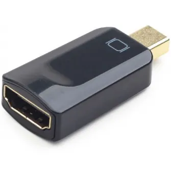 Adaptor video Gembird, Mini-DisplayPort (T) la HDMI (M), rezolutie maxima Full HD la 60Hz, Negru, A-mDPM-HDMIF-01
