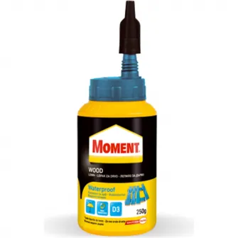 Adeziv lemn rezistent umiditate Moment Wood Waterproof, 250 g