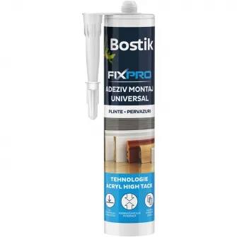 Adeziv montaj universal Bostik Fixpro, plinte/pervazuri, 280 ml