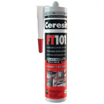 Adeziv pentru uz profesional Ceresit FT101, 280 ml, alb