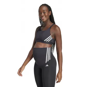 adidas Performance, Bustiera cu logo, pentru gravide, Negru, XS-A-B