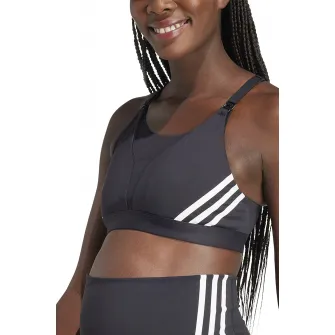 adidas Performance, Bustiera cu logo, pentru gravide, Negru, XS-A-B
