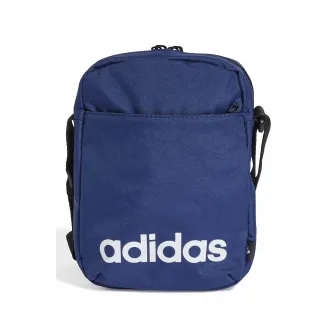 adidas Performance, Geanta crossbody cu logo contrastant, Alb, Albastru inchis