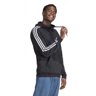 adidas Sportswear, Hanorac cu buzunar kangaroo, Negru, L