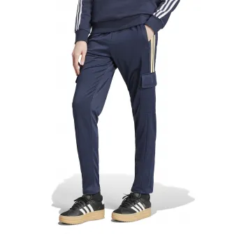 adidas Sportswear, Pantaloni de trening cu snur si buzunare, Galben sofran, Bleumarin, S