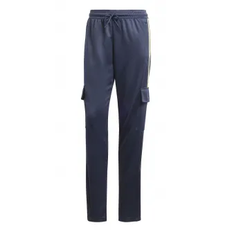 adidas Sportswear, Pantaloni de trening cu snur si buzunare, Galben sofran, Bleumarin, S