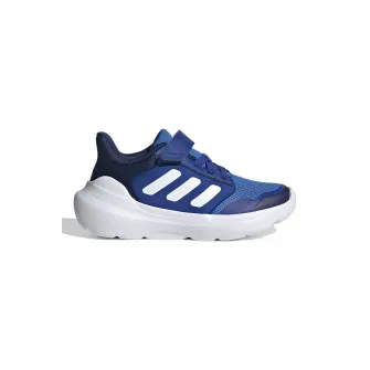 adidas Sportswear, Pantofi sport cu velcro si insertii de piele ecologica Tensaur, Alb, Albastru royal, 34 EU