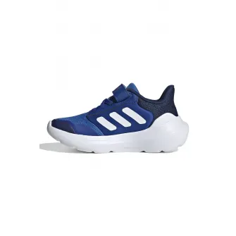 adidas Sportswear, Pantofi sport cu velcro si insertii de piele ecologica Tensaur, Alb, Albastru royal, 34 EU