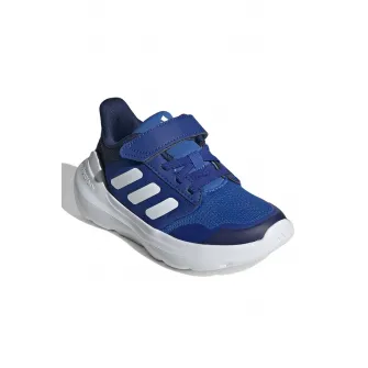 adidas Sportswear, Pantofi sport cu velcro si insertii de piele ecologica Tensaur, Alb, Albastru royal, 34 EU