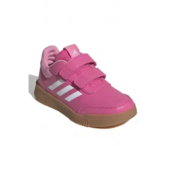 adidas Sportswear, Pantofi sport cu velcro Tensaur, Alb, Roz fandango, 35 EU