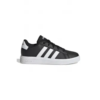 adidas Sportswear, Pantofi sport de piele ecologica Grand Court 2.0, Negru, Alb, 30 EU