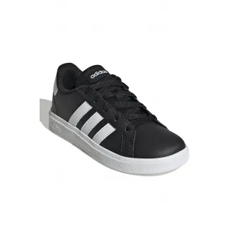 adidas Sportswear, Pantofi sport de piele ecologica Grand Court 2.0, Negru, Alb, 28 EU