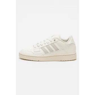 adidas Sportswear, Pantofi sport low-cut pentru baschet Rapid Court, Gri deschis, Alb optic, Alb murdar, 4
