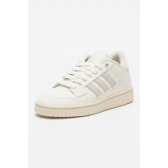 adidas Sportswear, Pantofi sport low-cut pentru baschet Rapid Court, Gri deschis, Alb optic, Alb murdar, 4.5