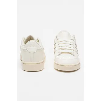 adidas Sportswear, Pantofi sport low-cut pentru baschet Rapid Court, Gri deschis, Alb optic, Alb murdar, 4.5