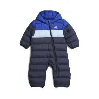 adidas Sportswear, Salopeta cu vatelina si gluga, Bleumarin, 104 CM