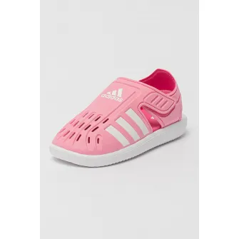 adidas Sportswear, Sandale cu varf inchis si logo, Roz, 33 EU