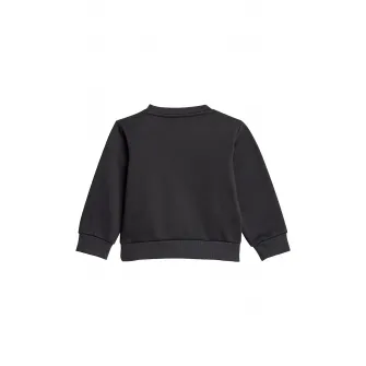 adidas Sportswear, Set de pantaloni si bluza de trening din amestec de bumbac - 2 piese, Negru, Alb optic, 92 CM