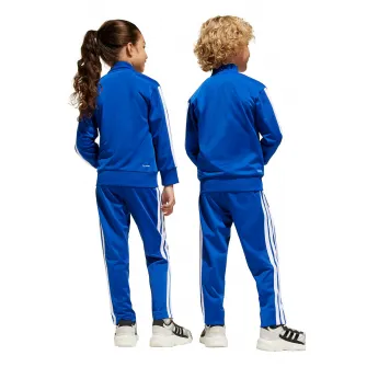 adidas Sportswear, Trening cu detali logo, Albastru pastel, Albastru royal, Alb optic, 104 CM