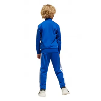 adidas Sportswear, Trening cu detali logo, Albastru pastel, Albastru royal, Alb optic, 104 CM