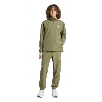adidas Sportswear, Trening cu fermoar, Alb, Kaki, S