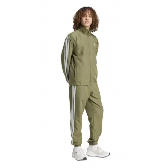 adidas Sportswear, Trening cu fermoar, Alb, Kaki, S