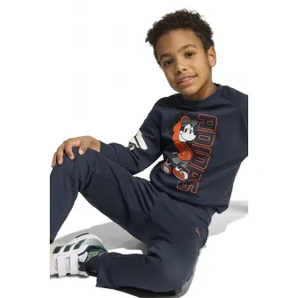 adidas Sportswear, Trening cu imprimeu cu Mickey Mouse, Gri carbune, Portocaliu mandarina, 92 CM