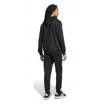 adidas Sportswear, Trening cu imprimeu logo, Alb, Negru, XS