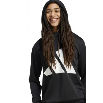 adidas Sportswear, Trening cu imprimeu logo, Alb, Negru, XS