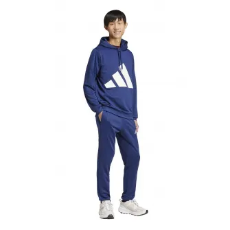 adidas Sportswear, Trening cu imprimeu logo, Albastru inchis, Alb optic, 2XL