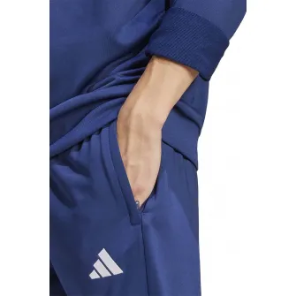 adidas Sportswear, Trening cu imprimeu logo, Albastru inchis, Alb optic, 2XL
