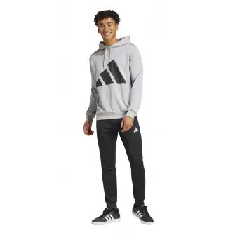 adidas Sportswear, Trening cu imprimeu logo, Negru, Gri deschis, 2XL