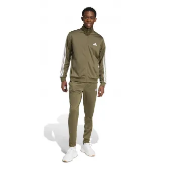adidas Sportswear, Trening cu logo, Alb, Kaki, S