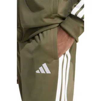 adidas Sportswear, Trening cu logo, Alb, Kaki, S
