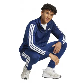 adidas Sportswear, Trening cu logo, Albastru inchis, XS