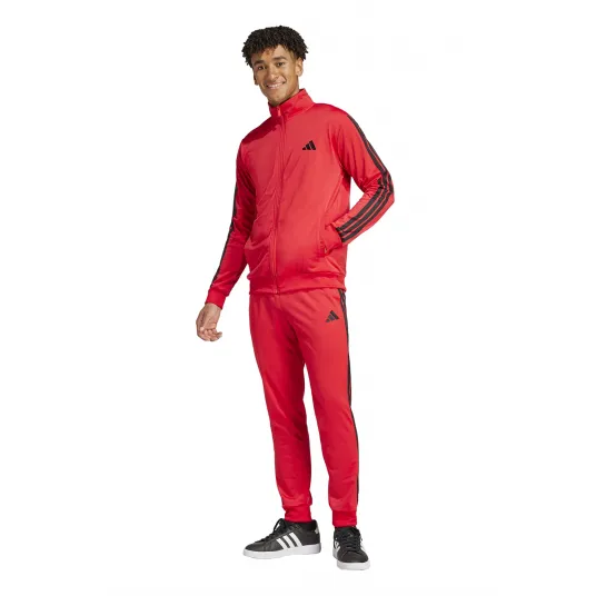 adidas Sportswear, Trening cu logo, Negru, Portocaliu mandarina, M