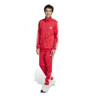 adidas Sportswear, Trening cu logo, Rosu, Alb, XL