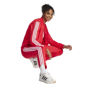 adidas Sportswear, Trening cu logo si fermoar, Alb, Coral, XS
