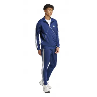 adidas Sportswear, Trening cu maneci cazute, Albastru inchis, S