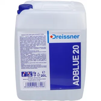 Aditiv AdBlue cu palnie umplere, 20L, pentru motoare diesel euro 6, Dreissner