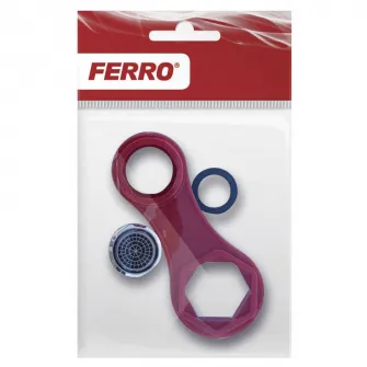 Aerator Ferro, cu cheie, pentru cartuse, M24/M28, 35/40mm, M24x1