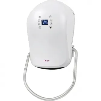Aeroterma de baie TESY HL 243 VB W, 2000 W, Suport prosop, display LCD, Touch Control