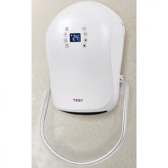 Aeroterma de baie TESY HL 243 VB W, 2000 W, Suport prosop, display LCD, Touch Control
