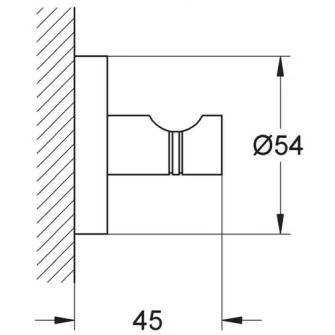 Agatatoare de perete Grohe Essentials, fixare perete ascunsa, Crom
