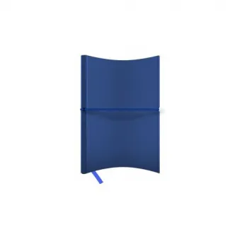 Agenda Castelli, Notes Nedatat A5 Coperta Flexibila Bleumarin Mat, Elastic Rotund Orizontal Bleumarin, Interior Ivory Dictando, Semn Carte Bleumarin