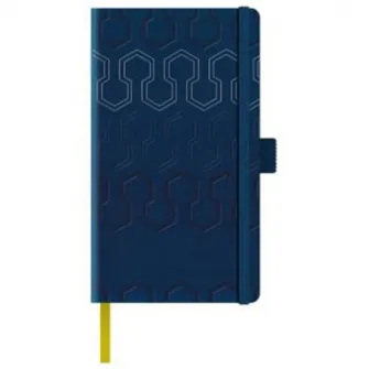 Agenda Castelli, Notes Nedatat A5 Coperta Rigida, Banda Elastic, Interior Ivory Dictando, Buzunar Interior, Semn Carte, Suport Elastic Instrumente De Scris, Margine Argintie, Culoare Bleumarin