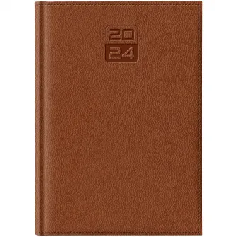 Agenda Dakota A5 datata, hartie ivory, coperta maro